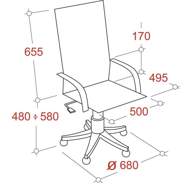 Кресло для руководителя Easy Chair 639 TPU серое/черное (экокожа/ткань, пластик)