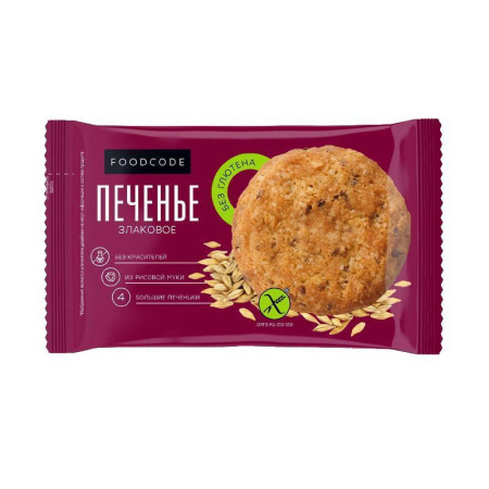 Печенье сдобное Foodcode Кукис безглютеновое злаковое 160 г