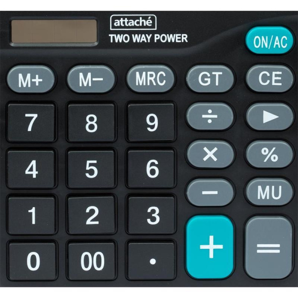 Калькулятор настольный полноразмерный Attache ATC-444-12F 12-разрядный черный