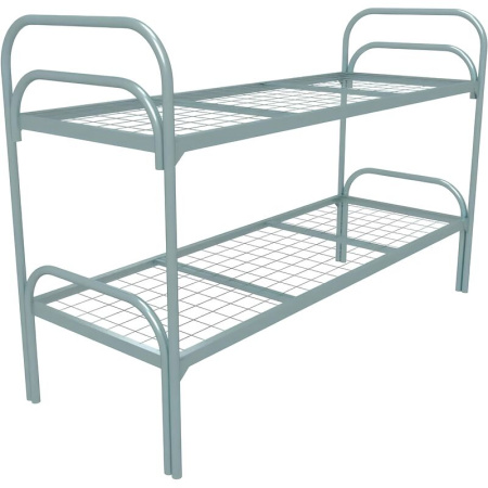 Кровать двухъярусная Хард + 2 металлическая (серый, 809х1350х1966 мм)