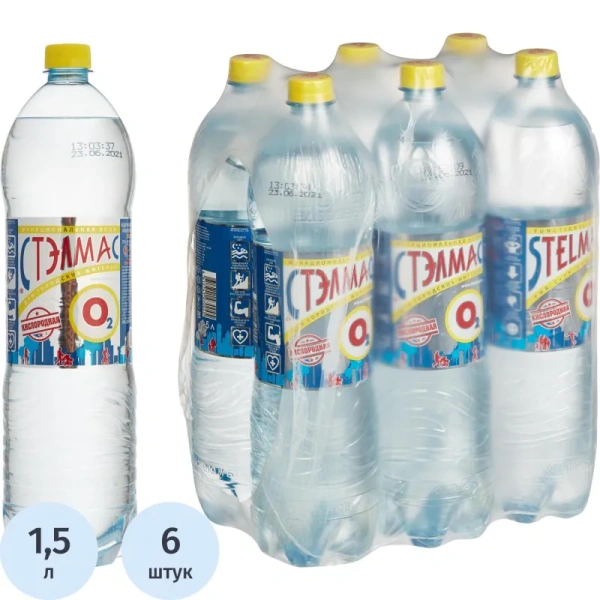 Вода питьевая Стэлмас O2 негазированная 1.5 л