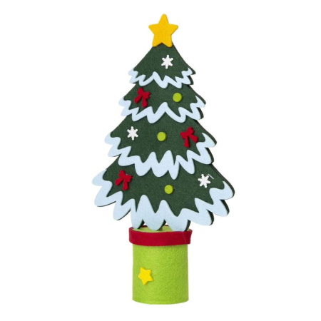 Новогоднее украшение Елка полиэстер зеленая (высота 30 см)