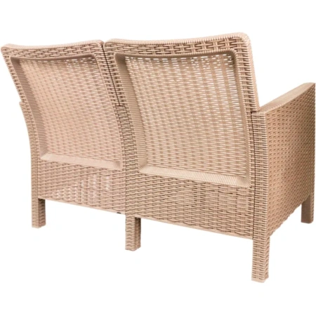 Диван двухместный TDT (тёмно-серый, 1140х590х800 мм)