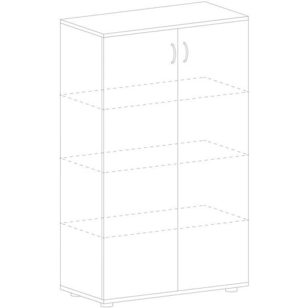 Шкаф для документов Рондо (орех, 800x450x1450 мм)