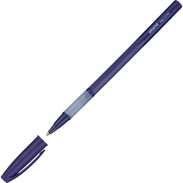 Ручка шариковая Attache Indigo синяя (масляные чернила, толщина линии 0.5 мм)