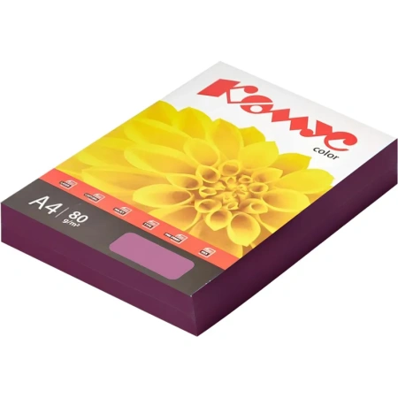 Бумага цветная для печати Комус Color ежевика интенсив (А4, 80 г/кв.м,  500 листов)