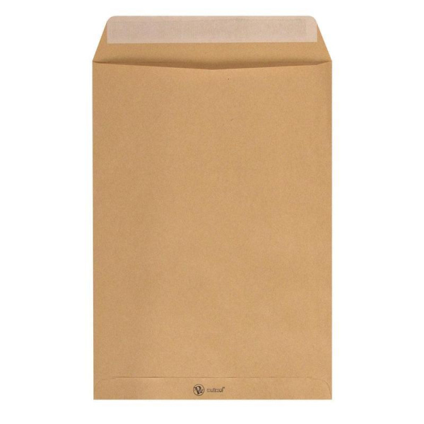 Пакет почтовый Multipack С4 из крафт-бумаги стрип 229х324 мм (100 г/кв.м, 200 штук в упаковке)