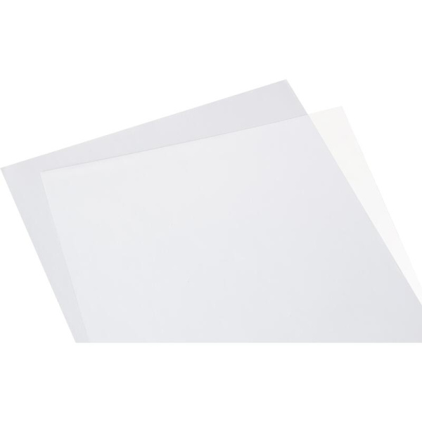 Обложки для переплета пластиковые Promega office А4 140 мкм прозрачные  глянцевые (100 штук в упаковке)
