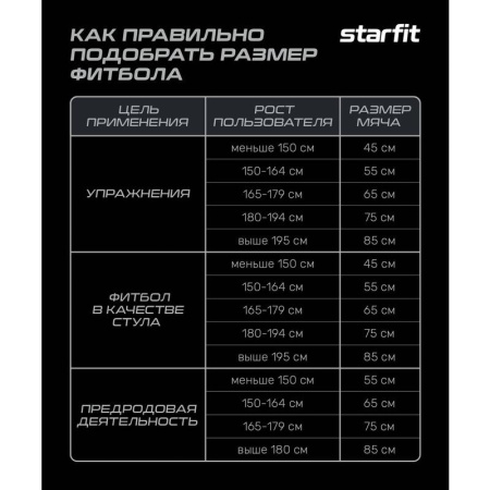 Фитбол STARFIT GB-109 75см фиолетовый