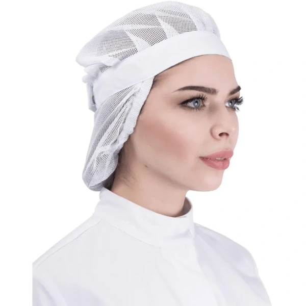Шапочка белая универсального размера Шапочка белая универсального размера
