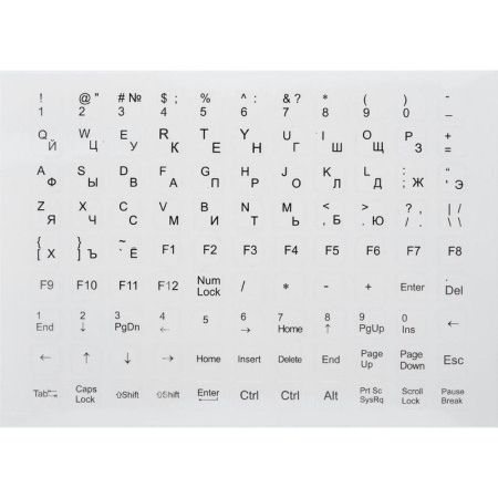Этикетки самоклеящиеся на клавиатуру Mega Label