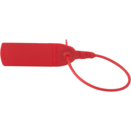 Пломба пластиковая номерная 150 мм красная (100 штук в упаковке)