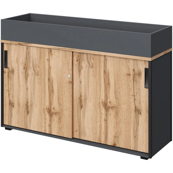 Топ (крышка) к тумбе ящик кашпо Easy to lead K-Loft 241H001 (графит,  1366х172х416 мм)