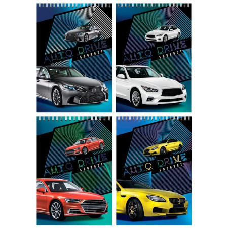 Блокнот Проф-пресс Мечта автолюбителя А6 60 листов в клетку на гребне в ассортименте