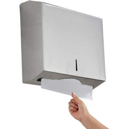 Диспенсер для листовых полотенец Topfort металл серебристый
