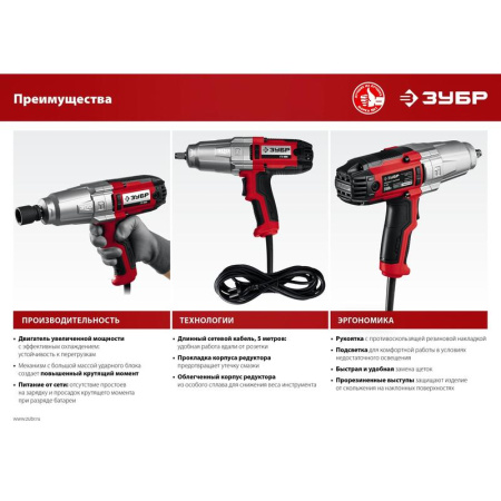Гайковерт сетевой ударный ЗУБР ГС-300