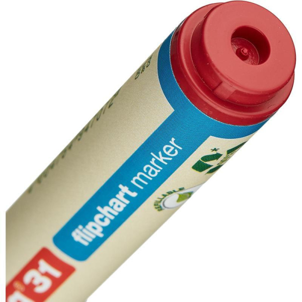 Маркер для бумаги для флипчартов Edding 31/2 Ecoline красный (толщина линии 1.5-3 мм) круглый наконечник