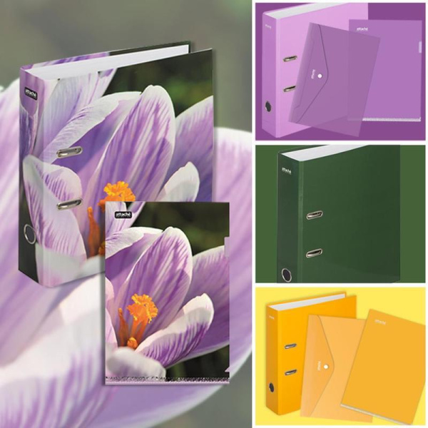 Папка-конверт на кнопке Attache Selection Crocus А4 0.18 мм (6 штук в упаковке)