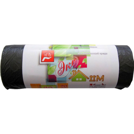 Мешки для мусора на 60 л Экодом черные (ПНД, 7 мкм, в рулоне 20 шт, 58х68 см) Мешки для мусора на 60 л Экодом черные (ПНД, 7 мкм, в рулоне 20 шт, 58х68 см)