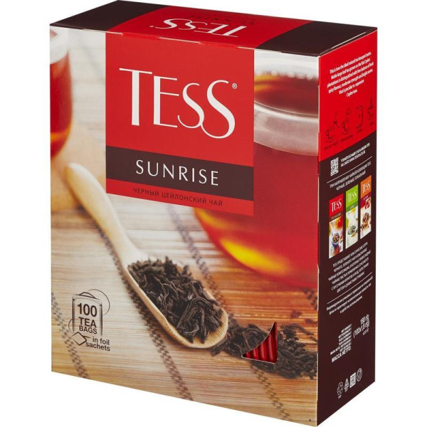 Чай Tess Sunrise черный 100 пакетиков