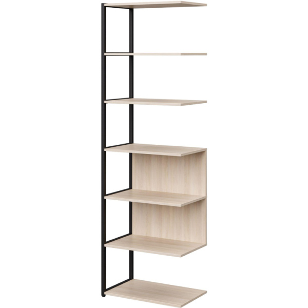 Полустеллаж для документов Easy to lead K-Loft 241H025 дуб  скандинавский/чёрный 645х400х2105 мм