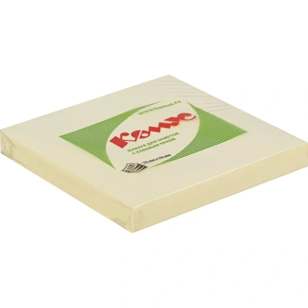 Стикеры Z-сложения КОМУС 76х76 мм пастельные желтые для диспенсера (1 блок, 100 листов) Стикеры Z-сложения КОМУС 76х76 мм пастельные желтые для диспенсера (1 блок, 100 листов)