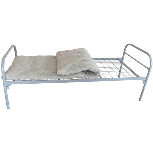Кровать односпальная СС1(800) серая (1964x810x790 мм)