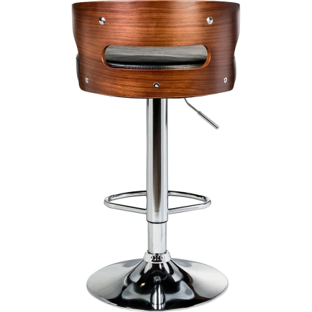 Стул барный Dobrin Fred чёрный/хромированный (искусственная кожа/металл)