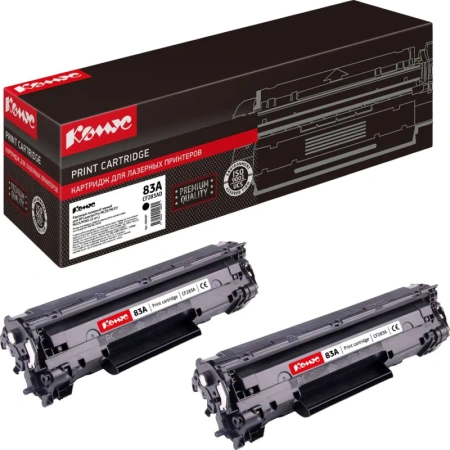 Картридж лазерный Комус 83A CF283AD для HP черный совместимый (двойная упаковка)