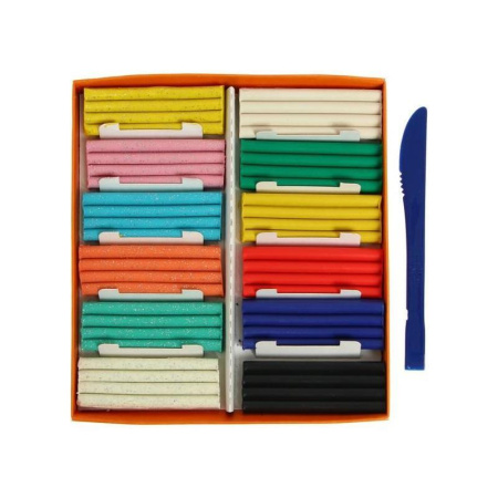 Пластилин классический Гамма Оранжевое солнце 12 цветов со стеком 168 г