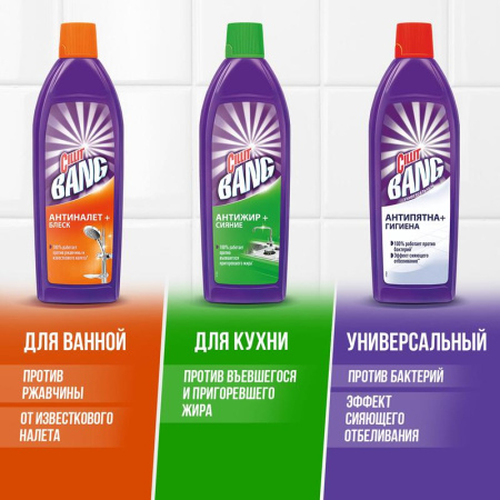Средство для сантехники Cillit Bang Антиналет+Блеск 750 мл