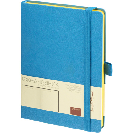 Ежедневник недатированный Bruno Visconti Monaco искусственная кожа А5 136 листов голубой (150x220 мм) (артикул производителя 3-518/09)