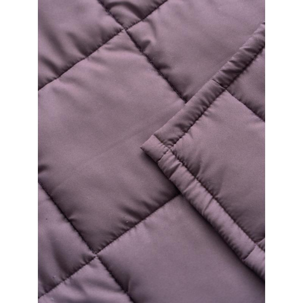 Одеяло KyuAr 150х200 см лебяжий пух/микрофибра стеганое (фиолетовое)