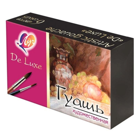 Гуашь Луч Люкс 6 цветов