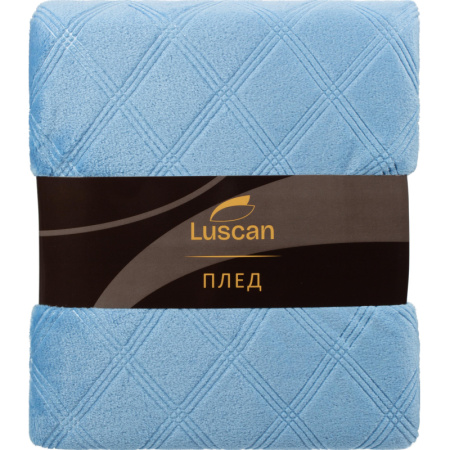 Плед Luscan микрофибра 200x220 см синий