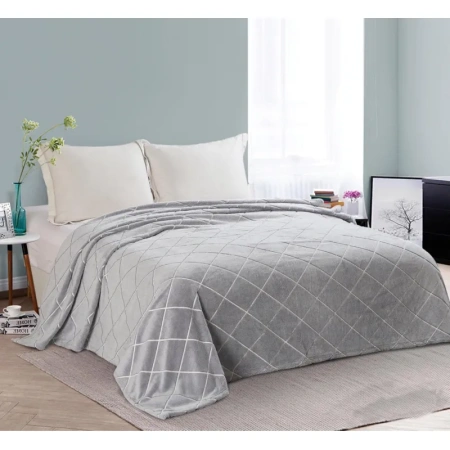 Плед велсофт 150x200 серый