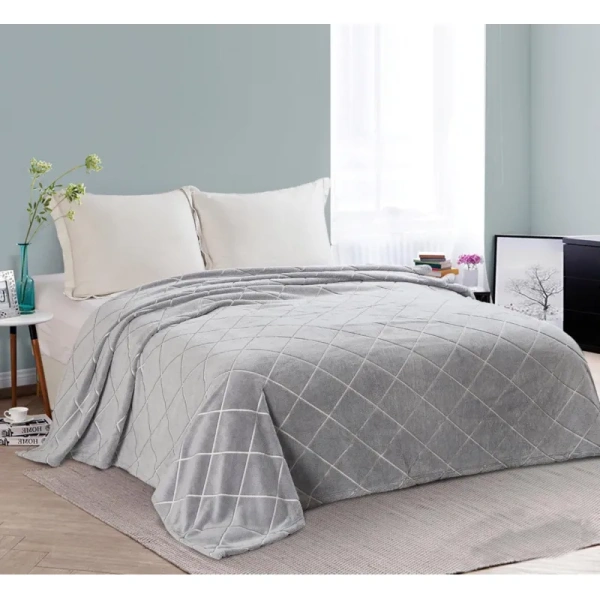 Плед велсофт 150x200 серый