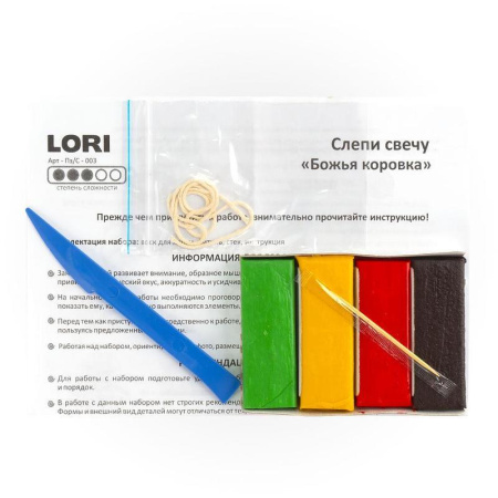 Набор для изготовления свечи Lori Божья коровка