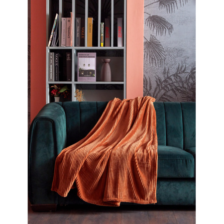 Плед Luscan микрофибра 200x220 см шоколадный