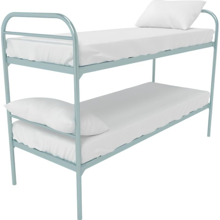 Кровать двухъярусная Бюджет + металлическая (серый, 809х1350х1966 мм)