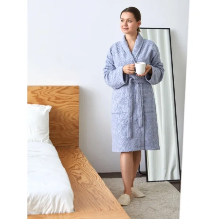 Халат махровый Комус Roesia 50-52 (L-XL) серый
