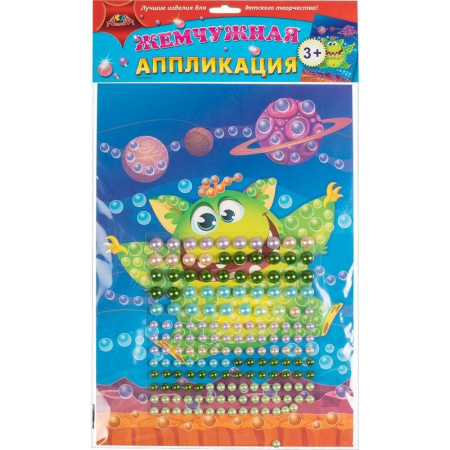 Набор для изготовления аппликации Апплика Космический мир жемчужная