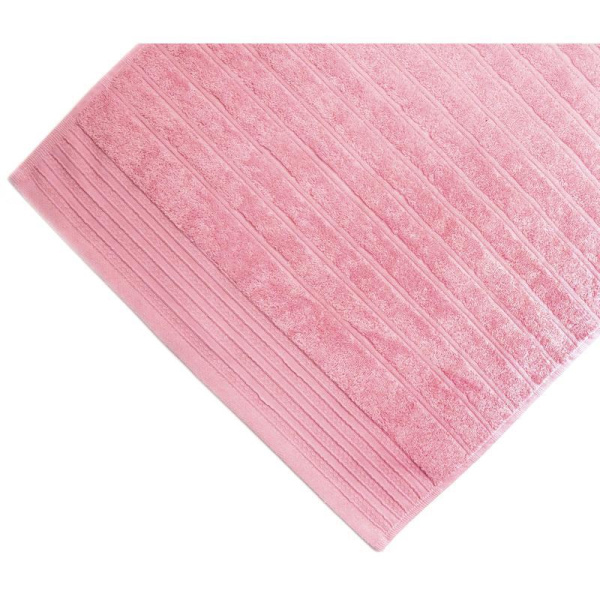 Набор махровых полотенец Страйп 30х60 см 1 штука 50х90 см 1 штука 70х130 см 1 штука 500 г/кв.м розовые