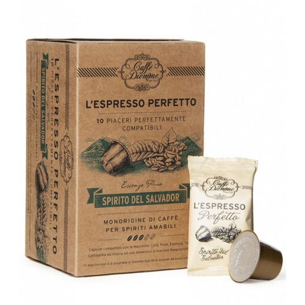 Капсулы для кофемашин Diemme Caffe Spirito del Salvador Espresso Arabica 10 штук в упаковке