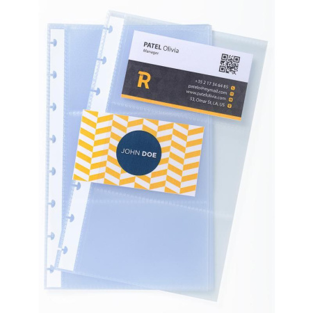 Вкладыш для визитниц Exacompta на 120 карточек (130х210 мм, 10 штук в упаковке)