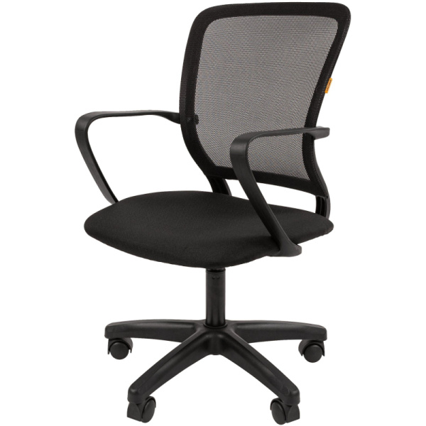 Кресло офисное Chairman 698LT чёрное (ткань/сетка, пластик)