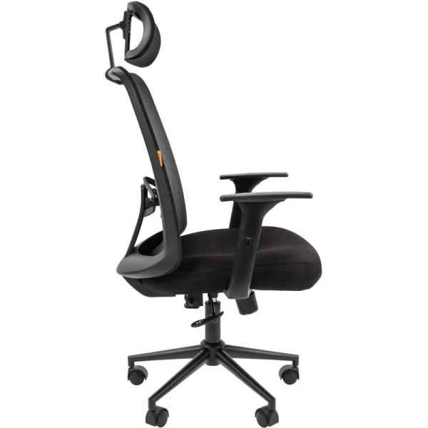 Кресло для руководителя эргономичные Chairman 535 Black чёрное  (сетка/ткань, металл)
