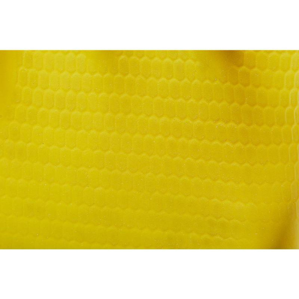 Перчатки латексные Luscan с хлопковым напылением желтые (размер 7, S)