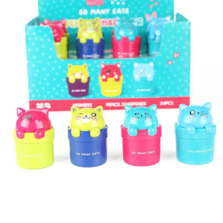 Точилка для карандашей M&G So Many Cats с контейнером пластиковая