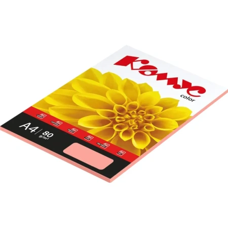 Бумага цветная для печати Комус Color розовая пастель (А4, 80 г/кв.м, 50 листов)